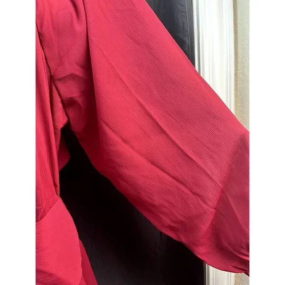 Byinns Open Tie Back Square Neck Lantern LS Elastic Waist Mini Dress SZ XXL:NWT - Picture 11 of 16